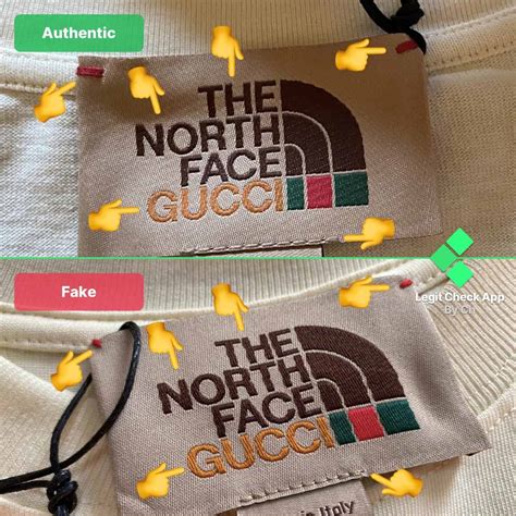 the north face gucci t shirt real vs fake|north face gucci collection prices.